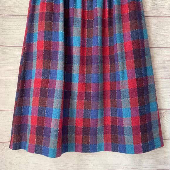 Vintage Item-Eyes Plaid Midi Skirt - Picture 3 of 14
